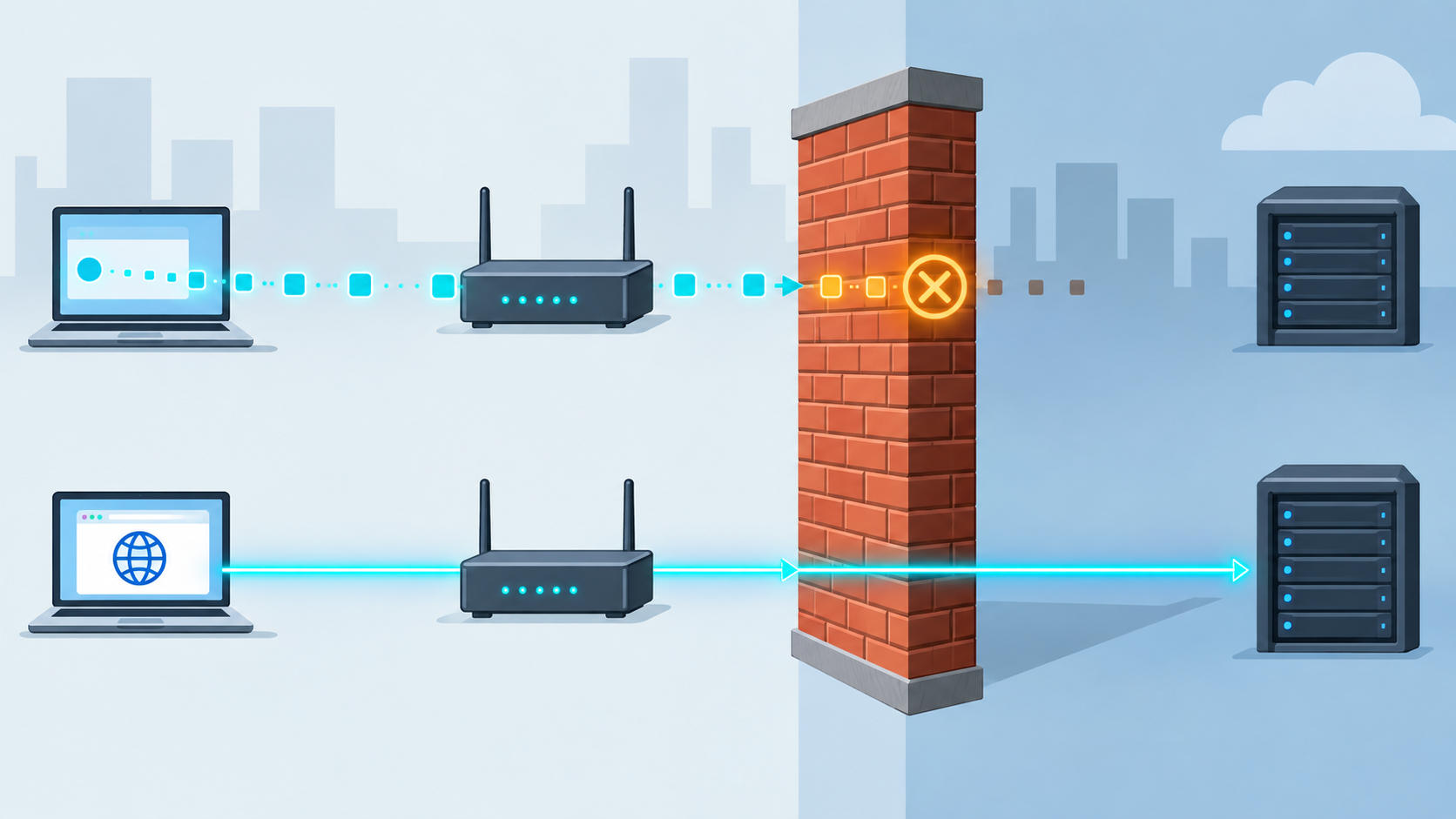 Последовательность диагностики UDP от приложения до внешнего firewall